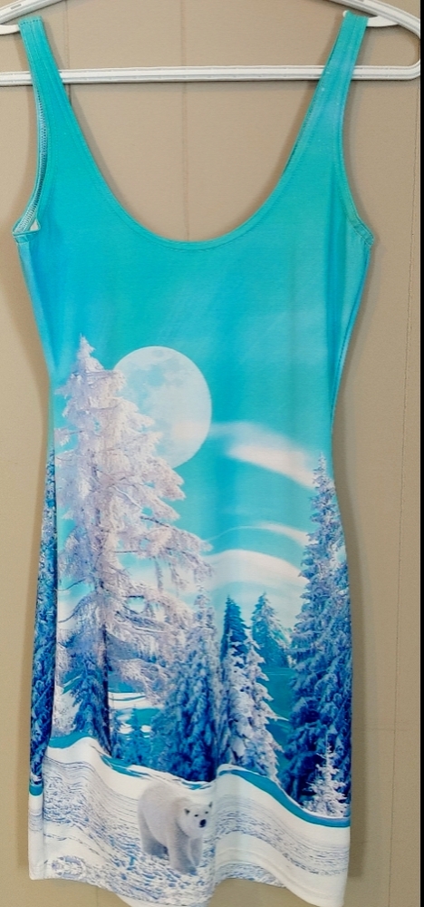 Blackmilk Minty Fresh Polar Bear Dress NWOT